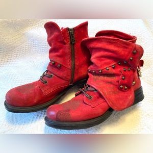 A.S.98 Red Leather Boots